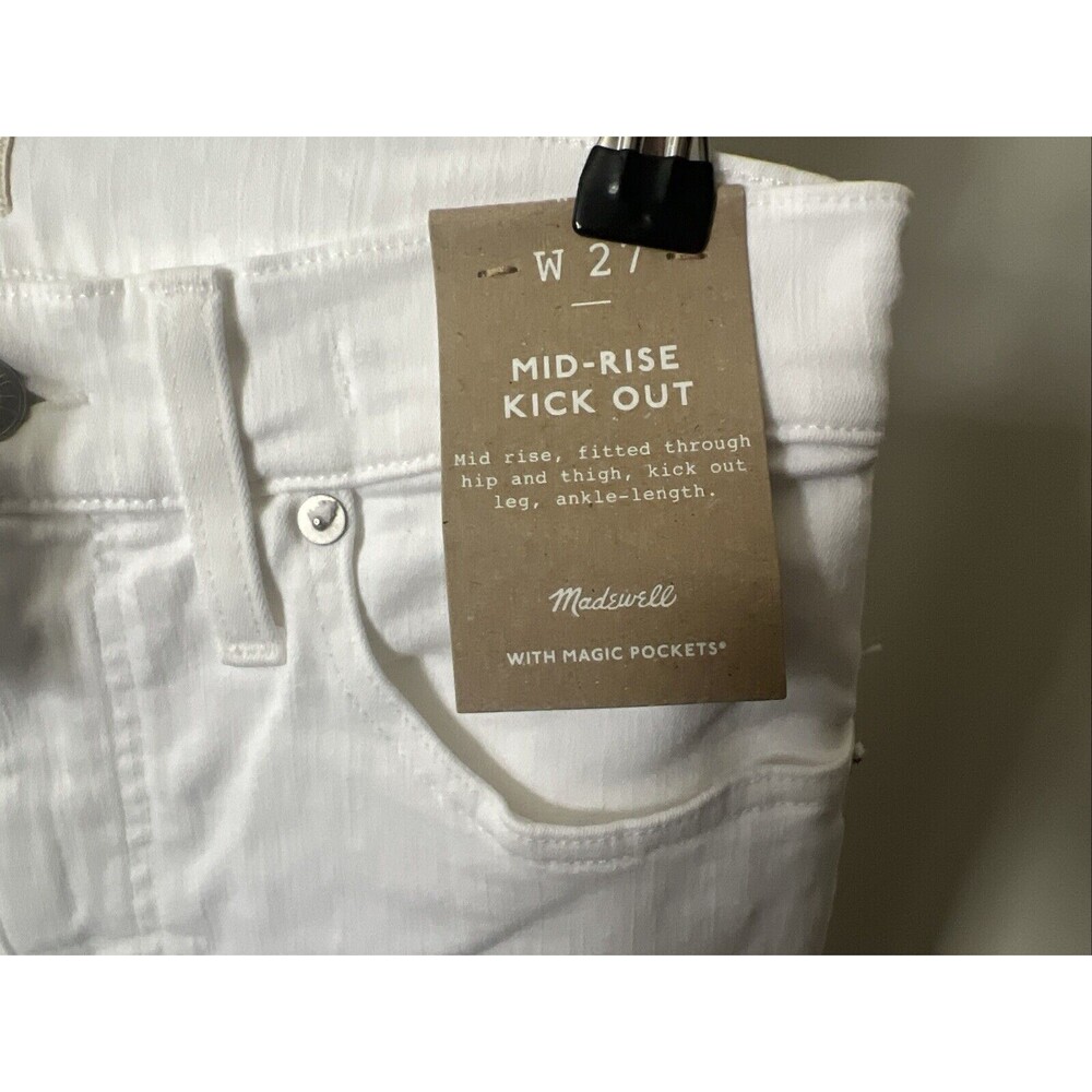 Madewell Mid Rise Kick Out Ankle Length Denim Casual Trendy Jeans US Women's 27 - Picture 2 of 12